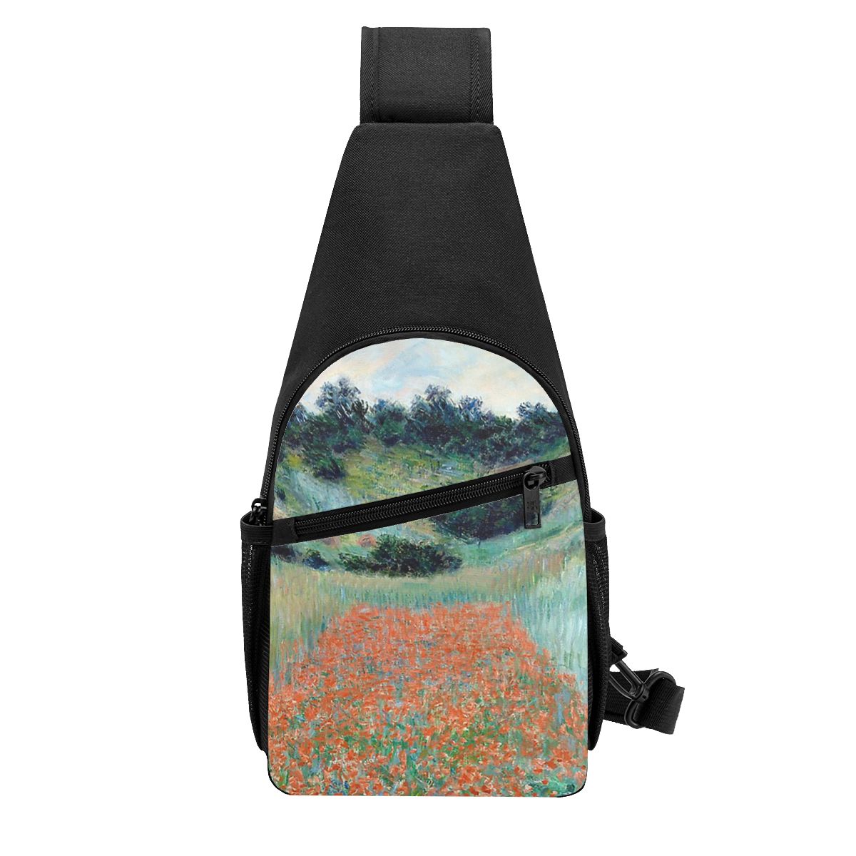 Sling Backpack Shoulder - 1885 Claude Monet Poppy Field In