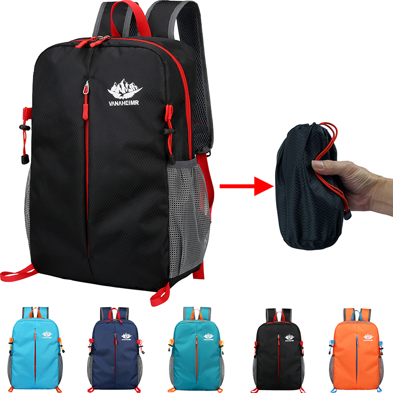Foldable Backpack Small - 15L แบบพกพาวันแพ็คกระเป๋าเป้สะพายหลังพับ Mountaineering กระเป๋า Ultralight กลางแจ้งขี่จักรยาน