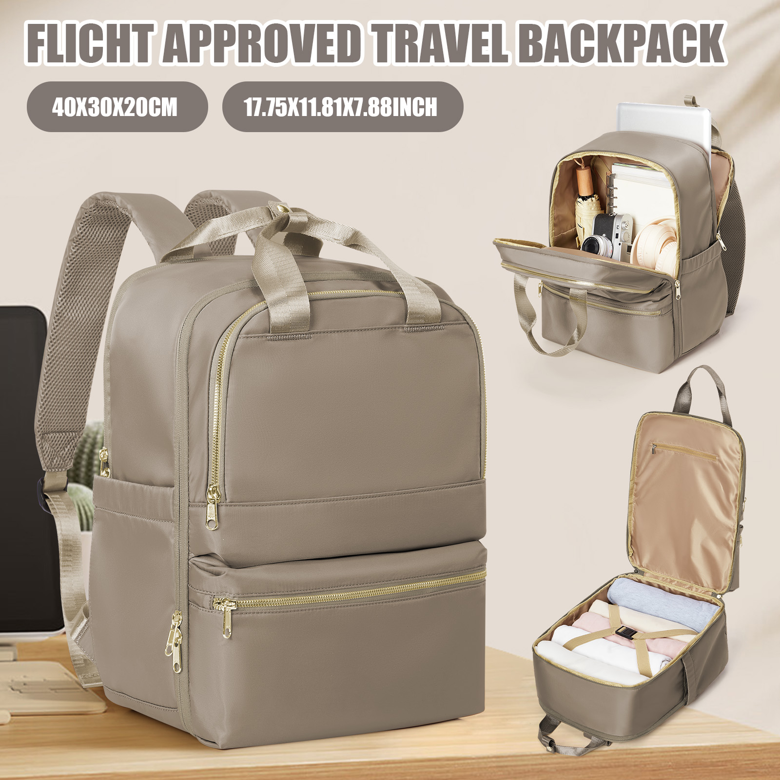 Canvas Backpack Casual - กระเป๋าเป้เดินทางริยาเนียร์ 40x30x20 สำหรับผู้หญิง, กระเป๋าเป้สำหรับครูผู้บริหารใส่แล็ปท็อป กระเป๋าเป้สำหรับคู่รัก กระเป๋าแฟชั่นสำหรับผู้หญิง
