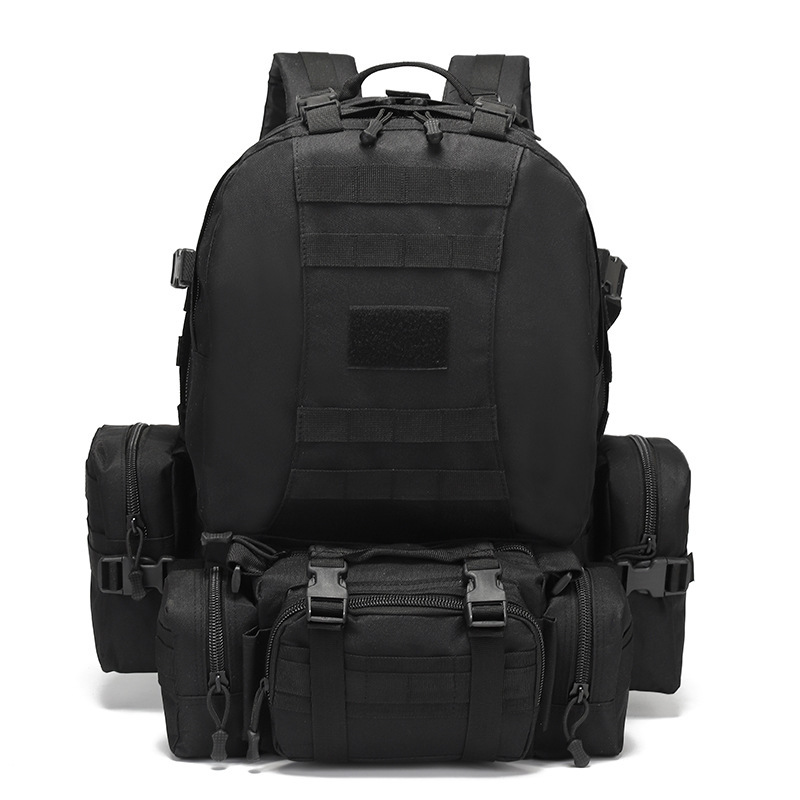 Rucksack Military Style - กระเป๋าเป้สะพายหลังกลางแจ้งขนาด 50 ลิตรมัลติฟังก์ชั่นกีฬาโมลล์แทคติคอลกระเป๋ากันน้ำกระเป๋าเป้ทหารสำหรับปีนเขาตั้งแคมป์