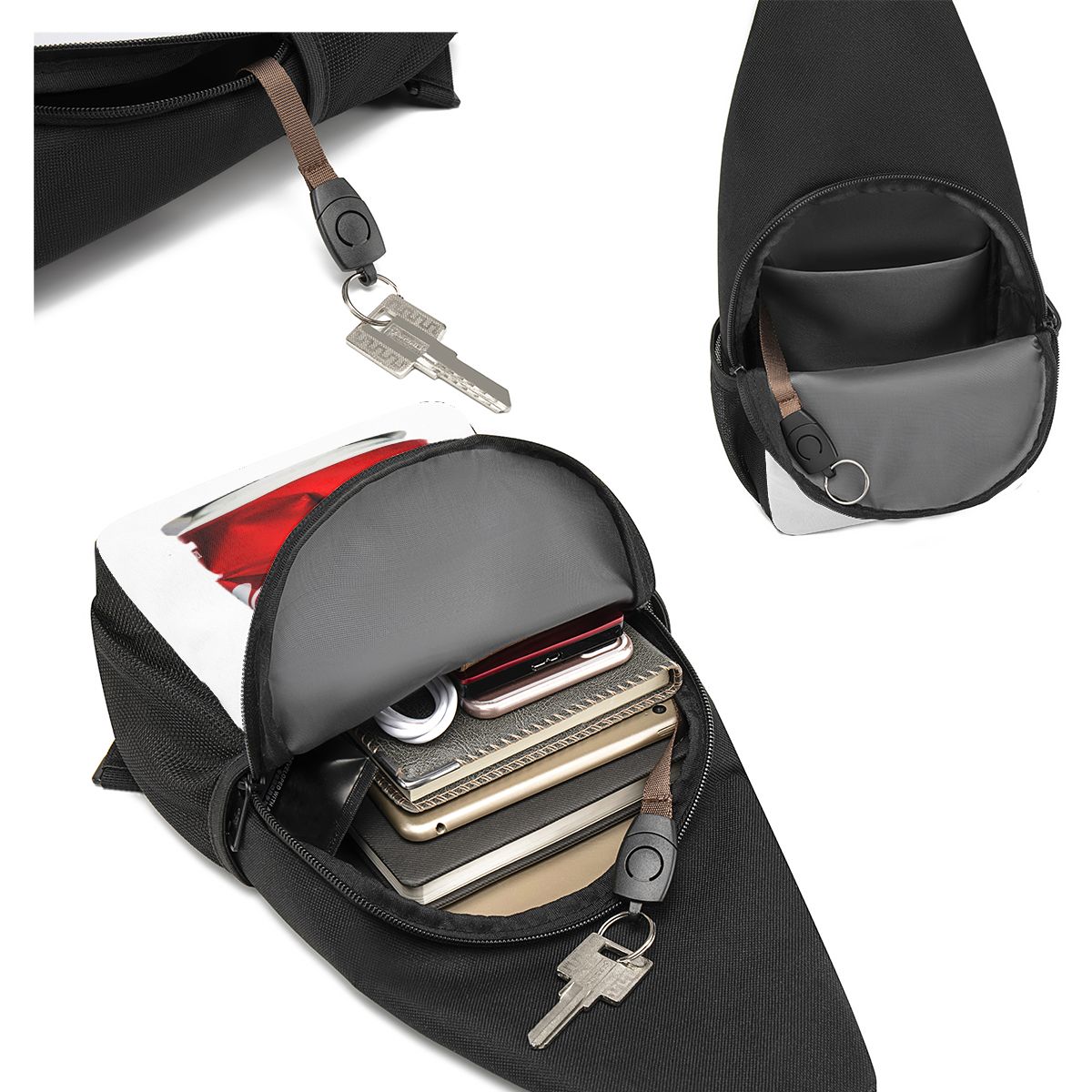 กระเป๋าคาดหน้าอกโคคา-โคล่า กระ - Sling Backpack Shoulder บทวิจารณ์และราคา