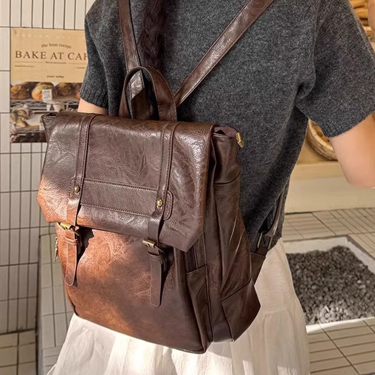 กระเป๋าเป้สะพายหลังลำลองสำหรับ - Leather Backpack Vintage บทวิจารณ์และราคา