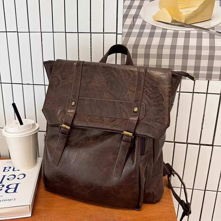 กระเป๋าเป้สะพายหลังลำลองสำหรับ - Leather Backpack Vintage บทวิจารณ์และราคา