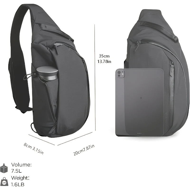 กระเป๋าคาดอกแบบสะพายไหล่ข้างขว - Sling Backpack Shoulder บทวิจารณ์และราคา