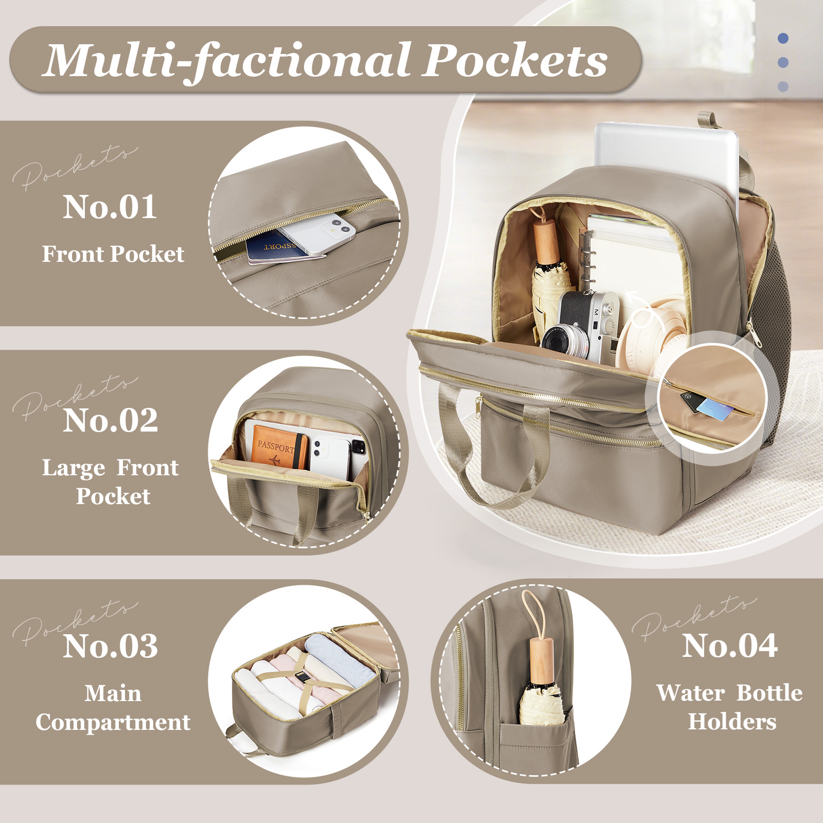 กระเป๋าเป้เดินทางริยาเนียร์ 40 - Canvas Backpack Casual บทวิจารณ์และราคา