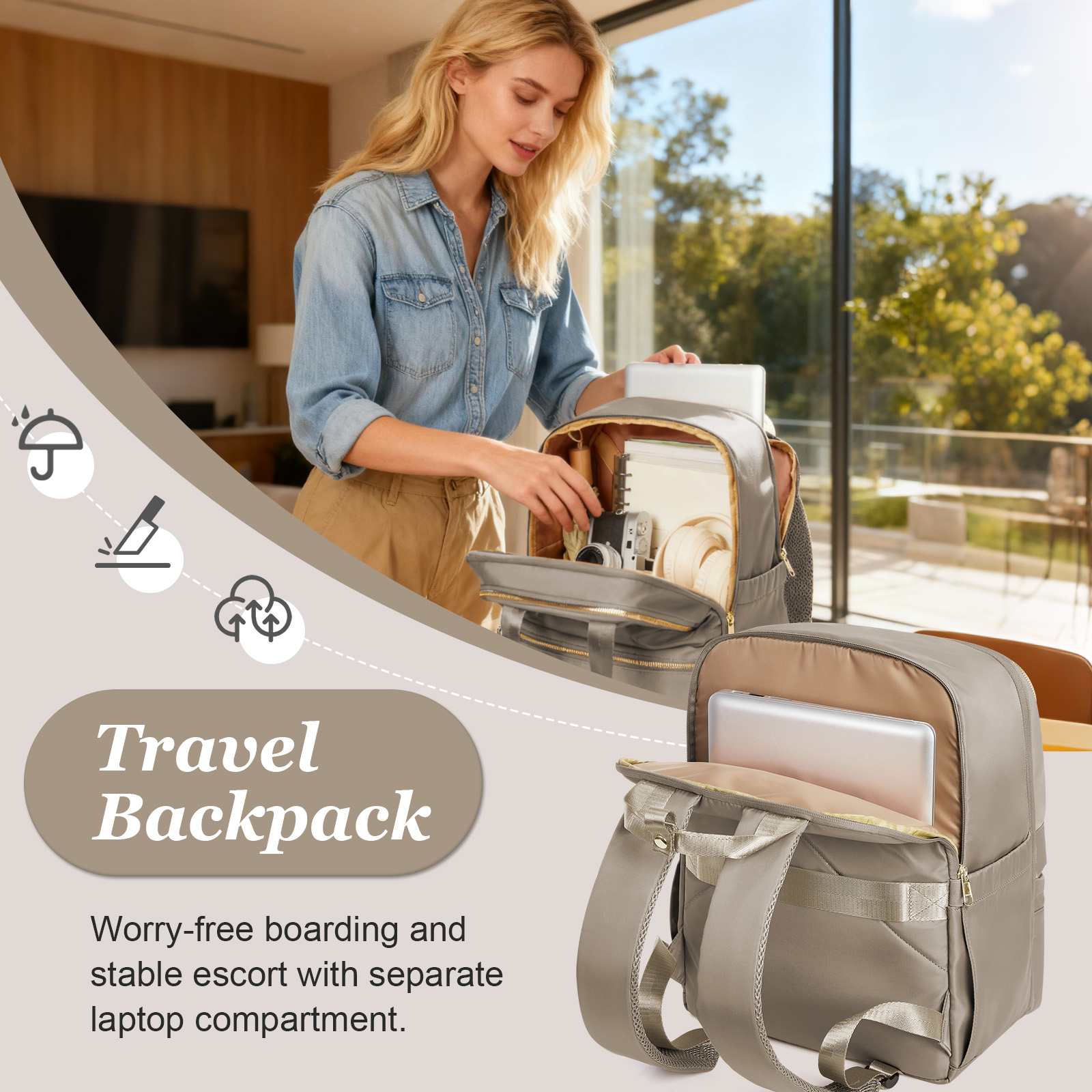 กระเป๋าเป้เดินทางริยาเนียร์ 40 - Canvas Backpack Casual บทวิจารณ์และราคา