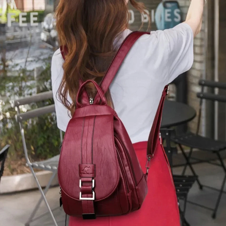 มัลติฟังก์ชั่ผู้หญิงหนังกระเป๋ - School Backpack Teen บทวิจารณ์และราคา