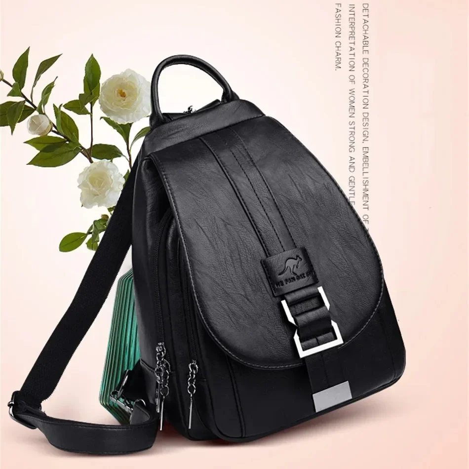 มัลติฟังก์ชั่ผู้หญิงหนังกระเป๋ - School Backpack Teen บทวิจารณ์และราคา
