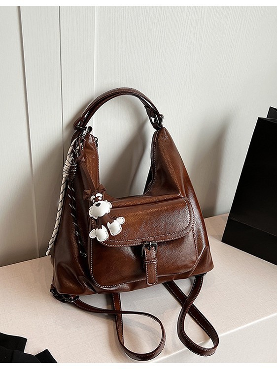 กระเป๋าสะพายหลังและสะพายไหล่หน - Leather Backpack Vintage บทวิจารณ์และราคา