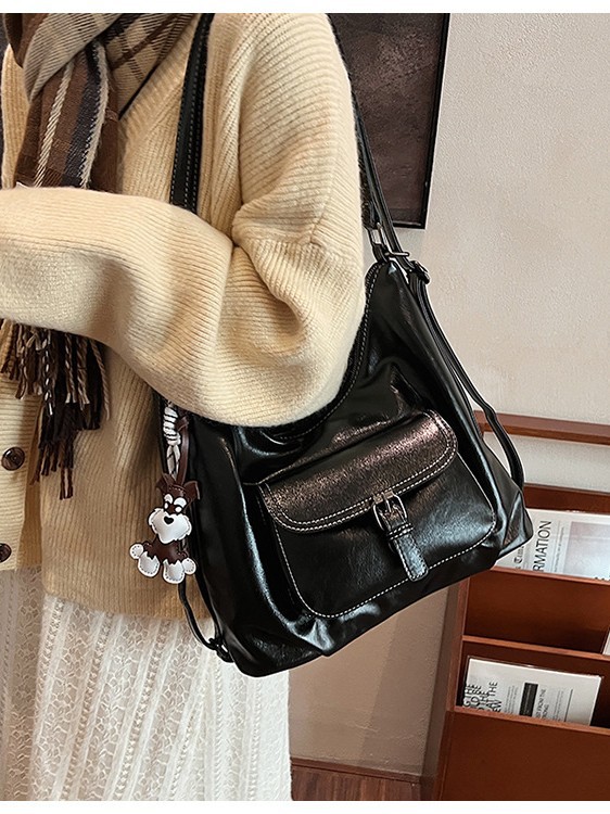 กระเป๋าสะพายหลังและสะพายไหล่หน - Leather Backpack Vintage บทวิจารณ์และราคา